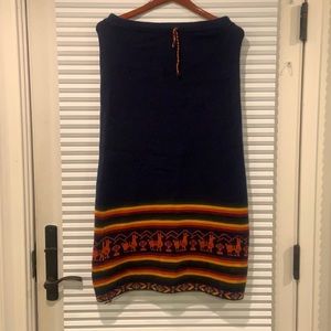 Alpaca wool long skirt